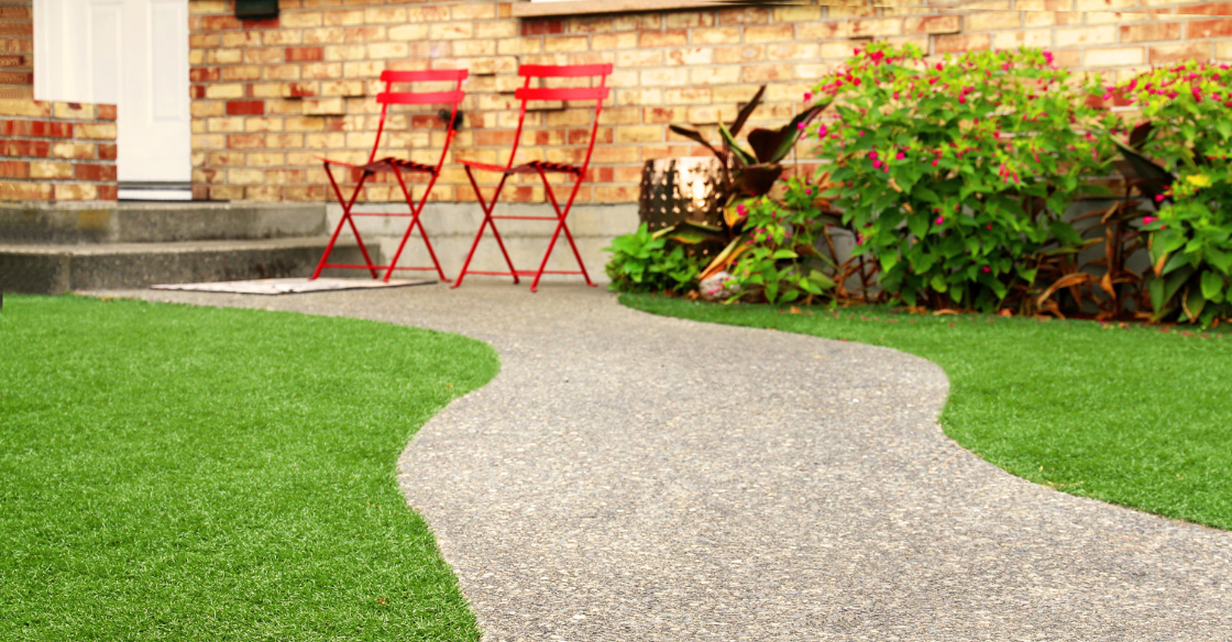 Artificial grass lawn