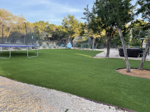 Backyard Transformation with Artificial Grass in San Antonio