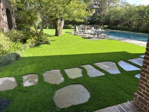 Revamped Pool Area with Artificial Grass in Dallas