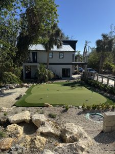 Custom 2-Tier Artificial Grass Putting Green in Tampa