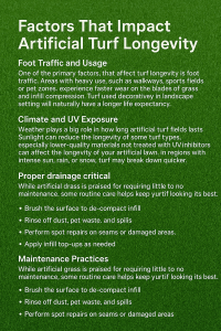 Factors That Impact Artificial Turf Longevity