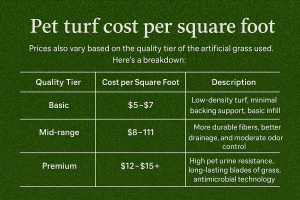 how much does pet turf cost