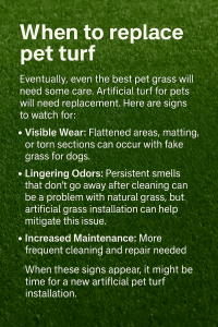 when to replace pet turf