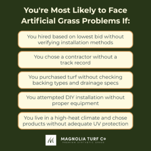 Infographic: Artificial Grass Problems: How to Prevent Common Issues in Texas and Florida
