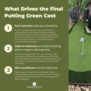 Infographic: Backyard Putting Green Cost in Texas and Florida: Complete Pricing Guide